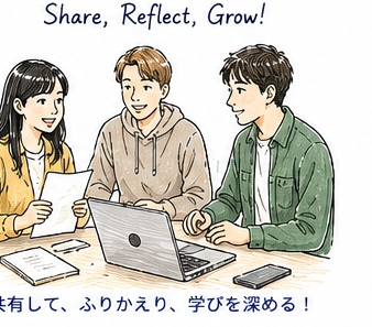 Students sharing and reflecting together